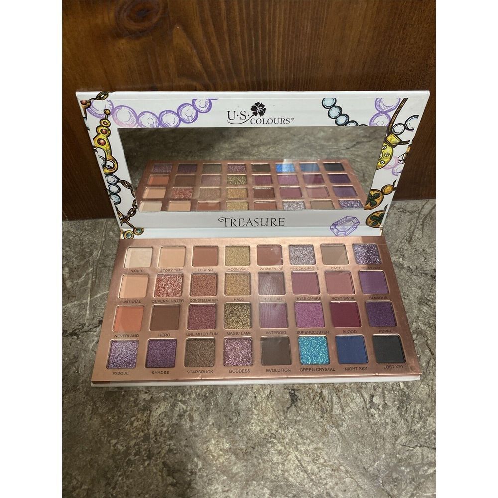 U•S• Colours Eyeshadow Palette -‎ Treasure 32 Total Colors Nice And New!